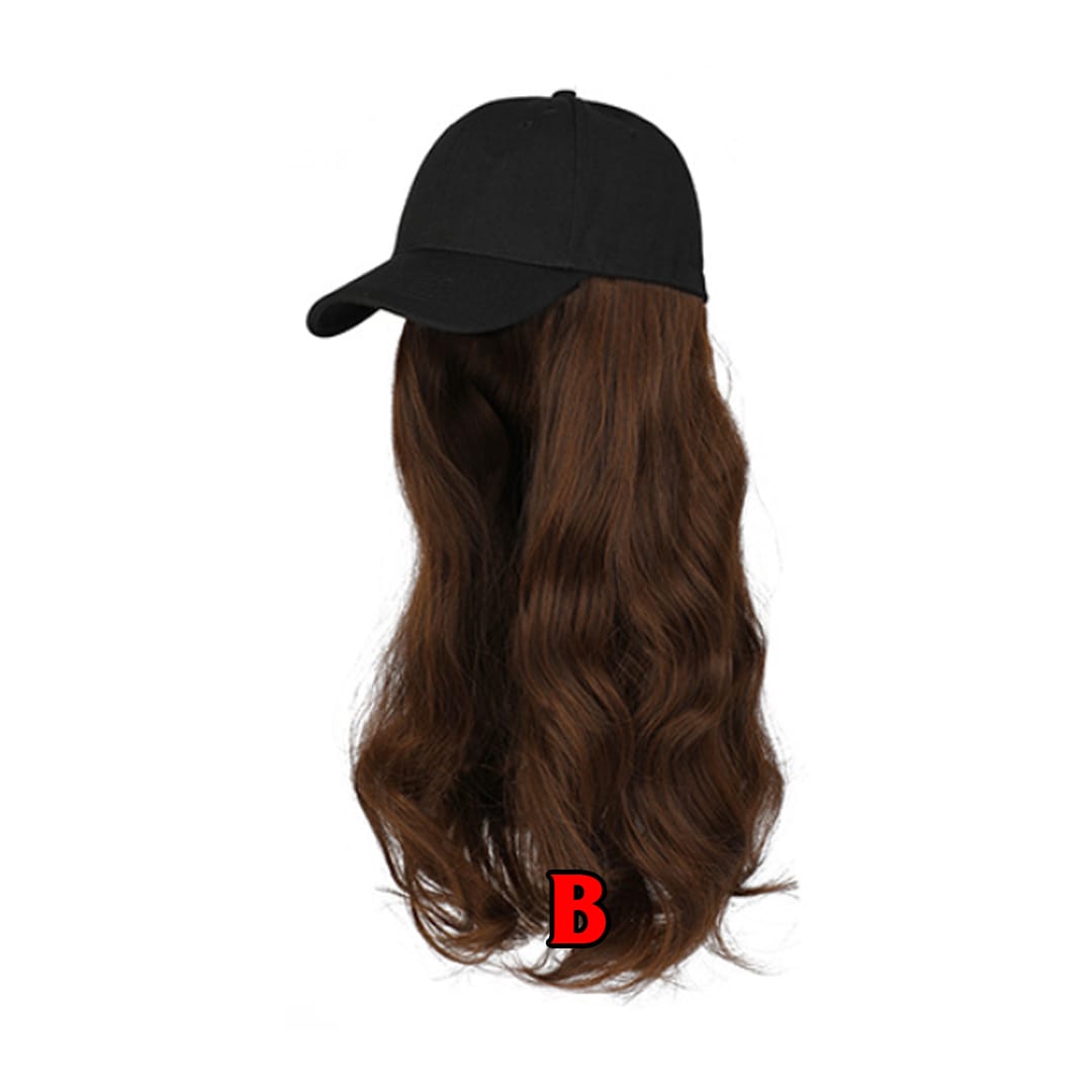 ailuxyhair-fr Perruque Combo Brun clair AILUXY Casquette avec Perruque Longue Ondulée Body Wave – 3 Couleurs – Mélange de Cheveux Humains Identique à la photo
