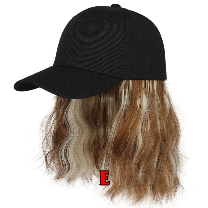 ailuxyhair-fr Perruque Combo Brun et or AILUXY Casquette avec Perruque Courte Ondulée - 6 Couleurs Disponibles- Identique à la photo