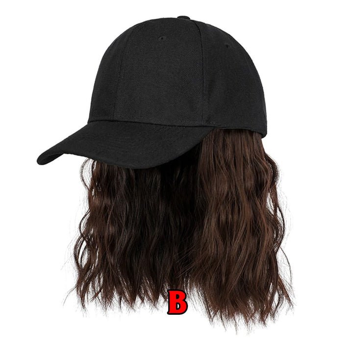 ailuxyhair-fr Perruque Combo Brun foncé AILUXY Casquette avec Perruque Courte Ondulée - 6 Couleurs Disponibles- Identique à la photo