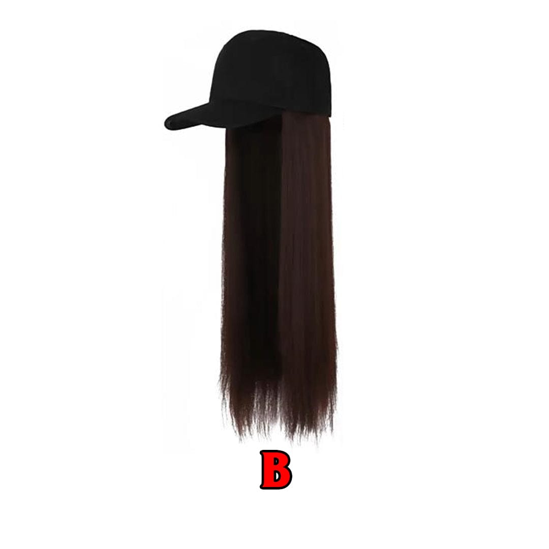 ailuxyhair-fr Perruque Combo brun foncé AILUXY Casquette avec Perruque Longue Droite Naturelle