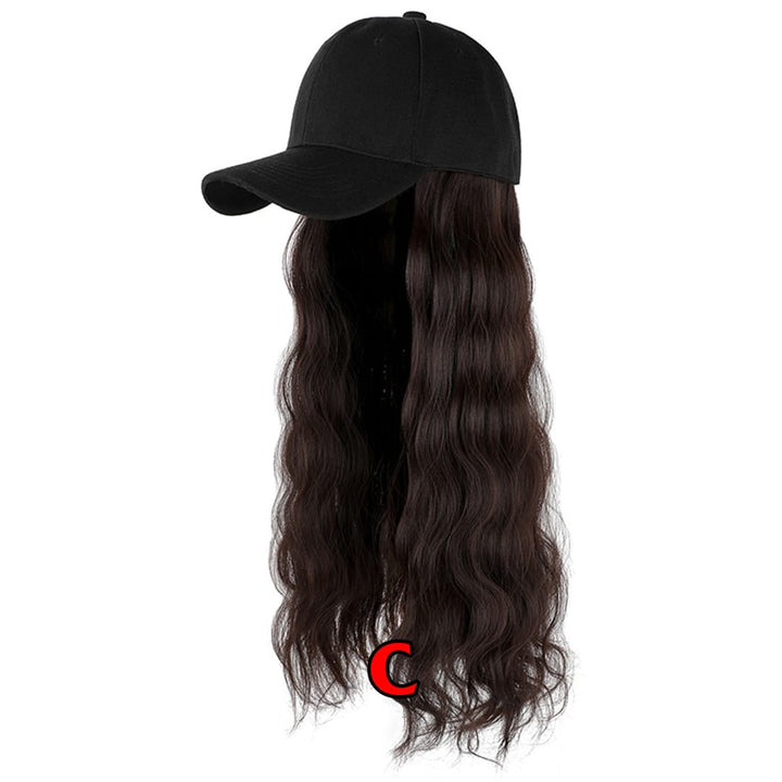 ailuxyhair-fr Perruque Combo Brun foncé AILUXY Casquette avec Perruque Longue Droite Noir Naturel / Brun foncé / Brun Clair/Rose clair- Identique à la photo