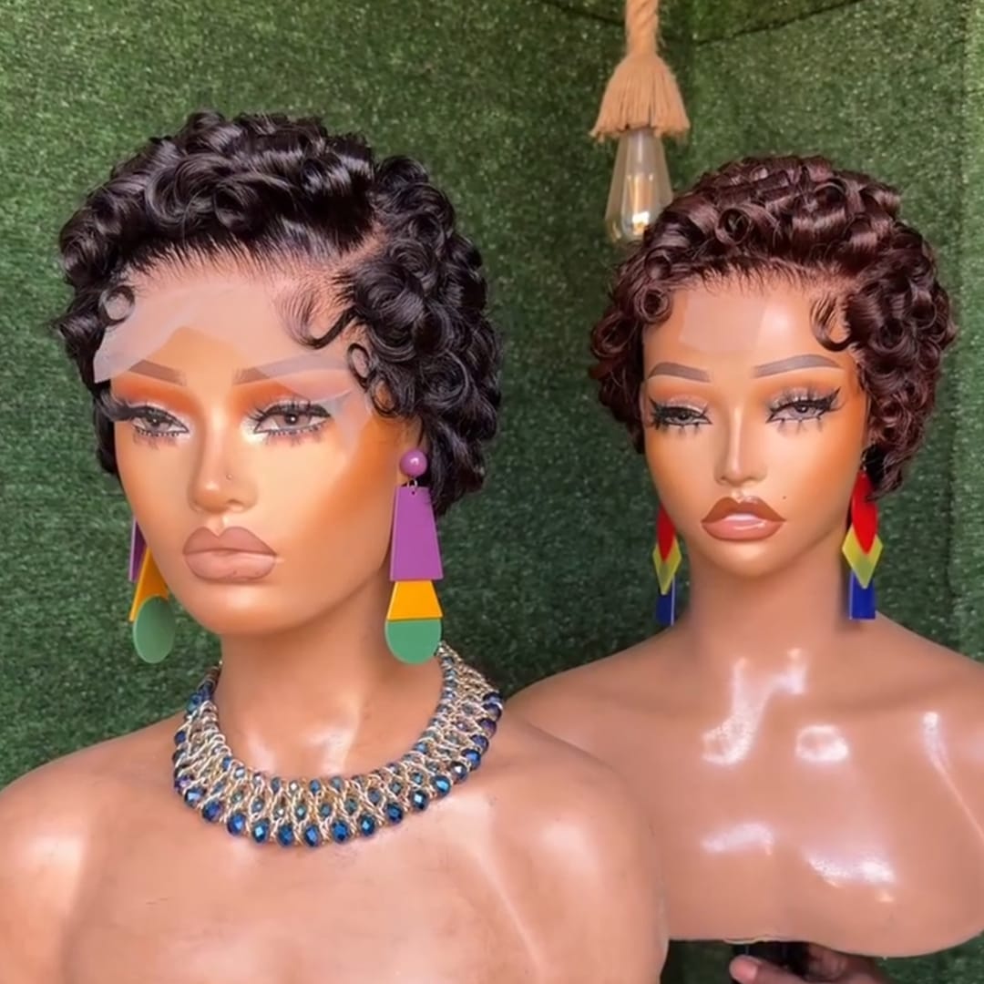 ailuxyhair-fr Perruque Combo couleur naturel AILUXY Perruque Pixie Boucles Chic Avec 4x4 Lace Densité 200 % Couleur Naturelle 100% Cheveux Humains Naturels, Identique à l'image 2.0