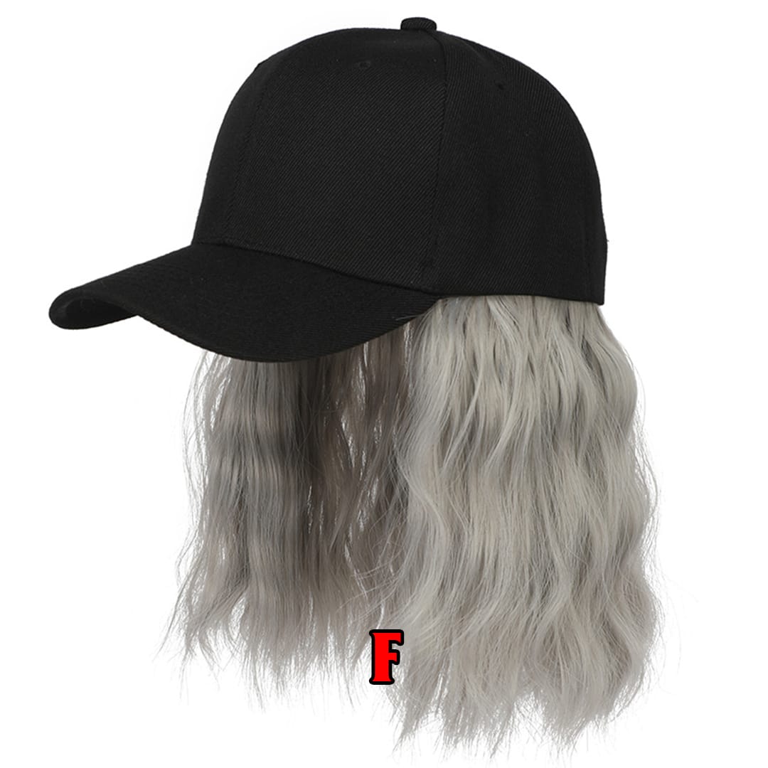 ailuxyhair-fr Perruque Combo Gris argenté AILUXY Casquette avec Perruque Courte Ondulée - 6 Couleurs Disponibles- Identique à la photo