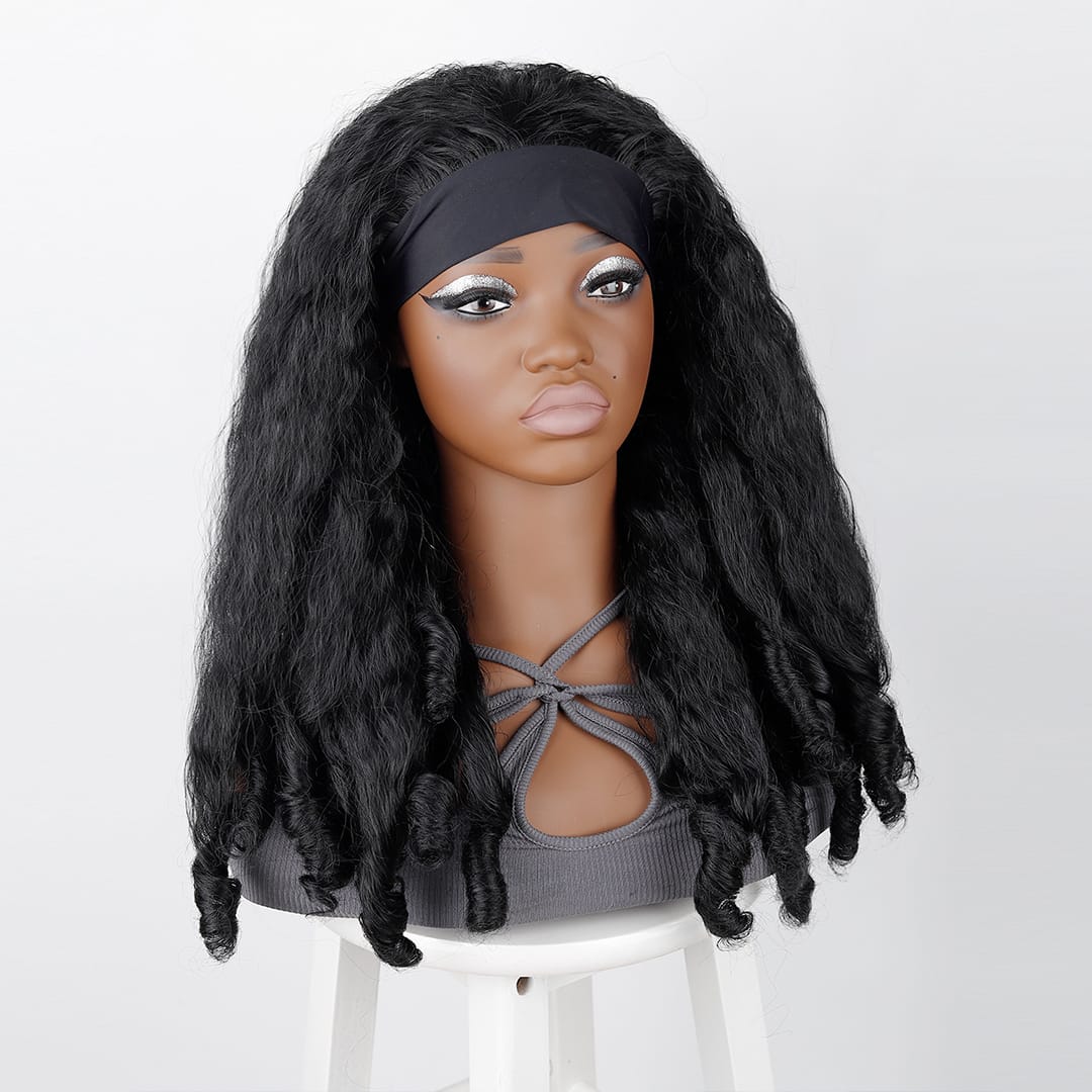 ailuxyhair-fr Perruque Combo Identique à la Photo AILUXY Perruque Bandeau Longue Ondulée Mécanique Cheveux Synthétiques Naturelle | Identique à la Photo