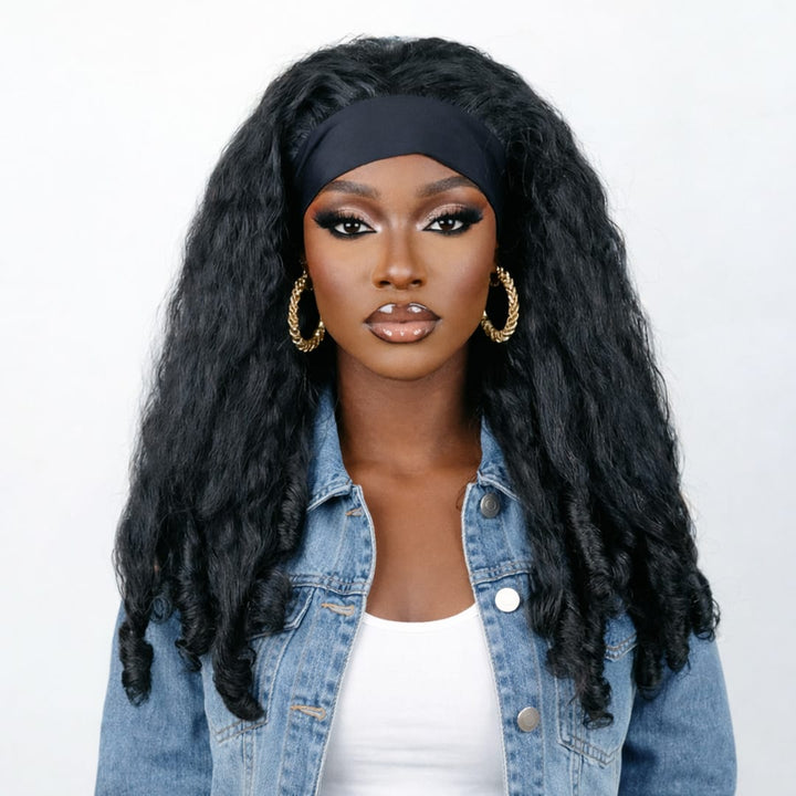 ailuxyhair-fr Perruque Combo Identique à la Photo AILUXY Perruque Bandeau Longue Ondulée Mécanique Cheveux Synthétiques Naturelle | Identique à la Photo