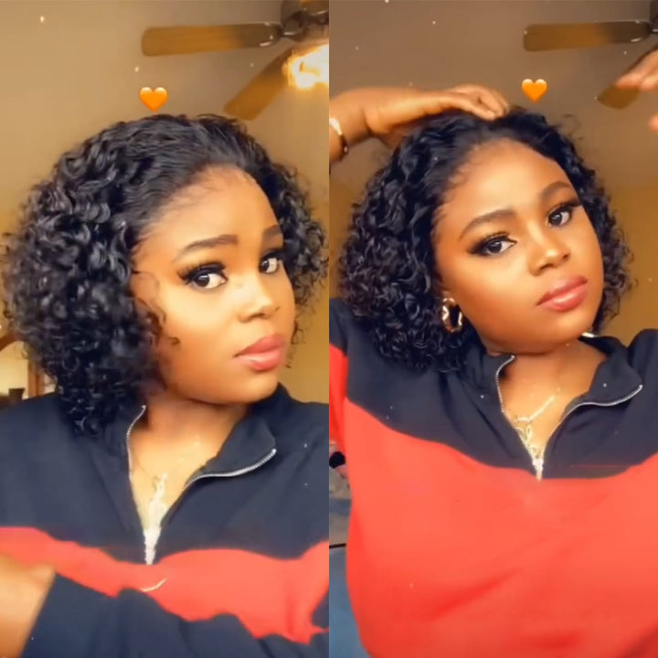 ailuxyhair-fr Perruque Combo Identique à la Photo AILUXY Perruque Pixie Bouclée Sans Colle 100% Cheveux Humains Naturelle | Identique à la Photo