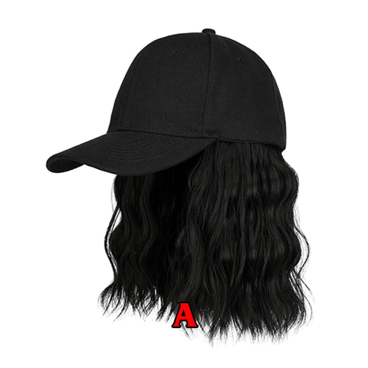 ailuxyhair-fr Perruque Combo Noir naturel AILUXY Casquette avec Perruque Courte Ondulée - 6 Couleurs Disponibles- Identique à la photo