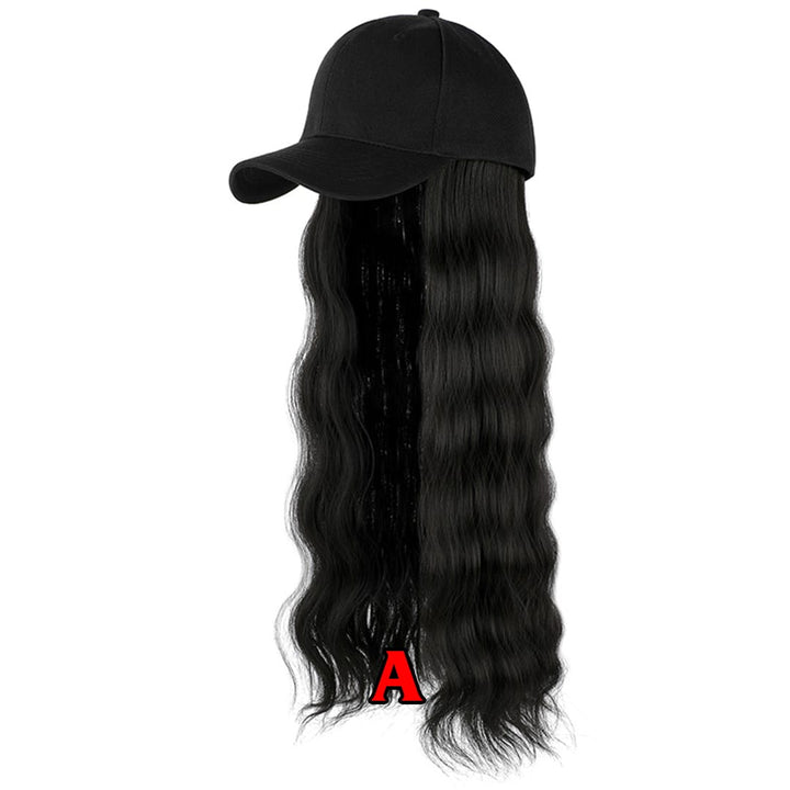 ailuxyhair-fr Perruque Combo Noir naturel AILUXY Casquette avec Perruque Longue Droite Noir Naturel / Brun foncé / Brun Clair/Rose clair- Identique à la photo