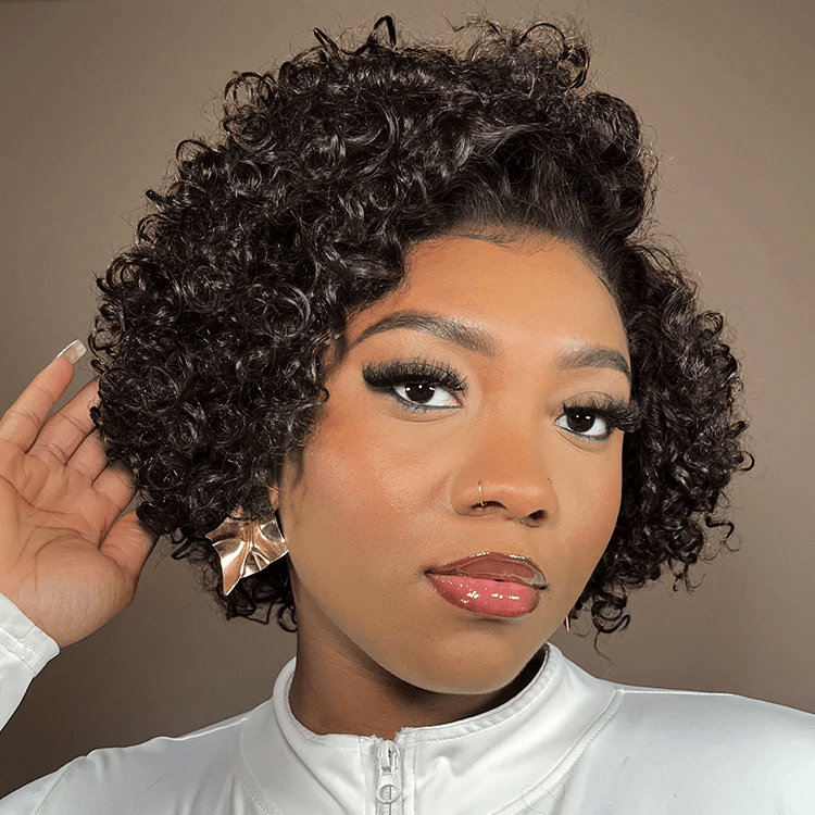 ailuxyhair-fr Perruque Coupe Pixie AILUXY Perruque 13x4 Lace Closure Perruque BOB Curly