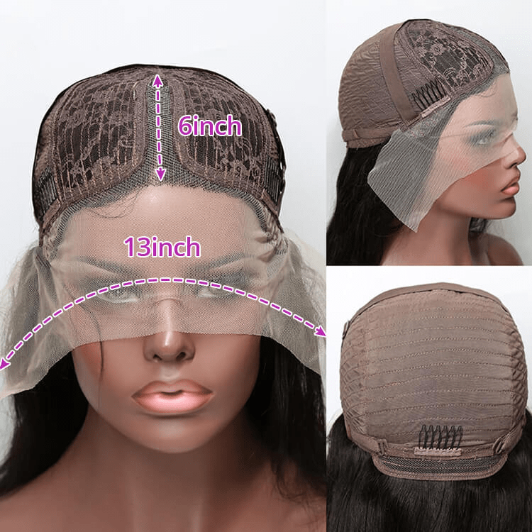ailuxyhair-fr Perruque Coupe Pixie AILUXY Perruque 1B/30# BOB en dentelle avec raie latérale unique