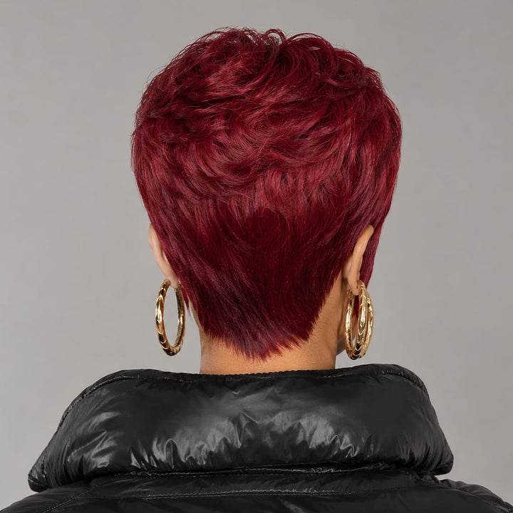 ailuxyhair-fr Perruque Coupe Pixie AILUXY Perruque 99J# Courte et Moderne - Fabrication Machine