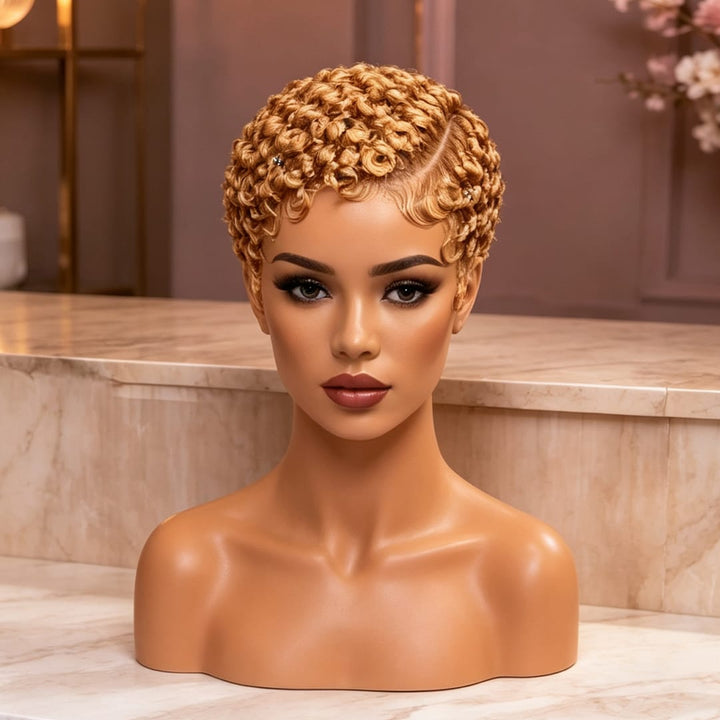 ailuxyhair-fr Perruque Coupe Pixie AILUXY Perruque afro courte bouclée, fini parfait Perruques Pixie, 8 coloris au choix pour toutes les occasions