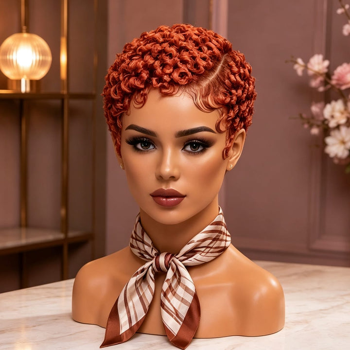 ailuxyhair-fr Perruque Coupe Pixie AILUXY Perruque afro courte bouclée, fini parfait Perruques Pixie, 8 coloris au choix pour toutes les occasions