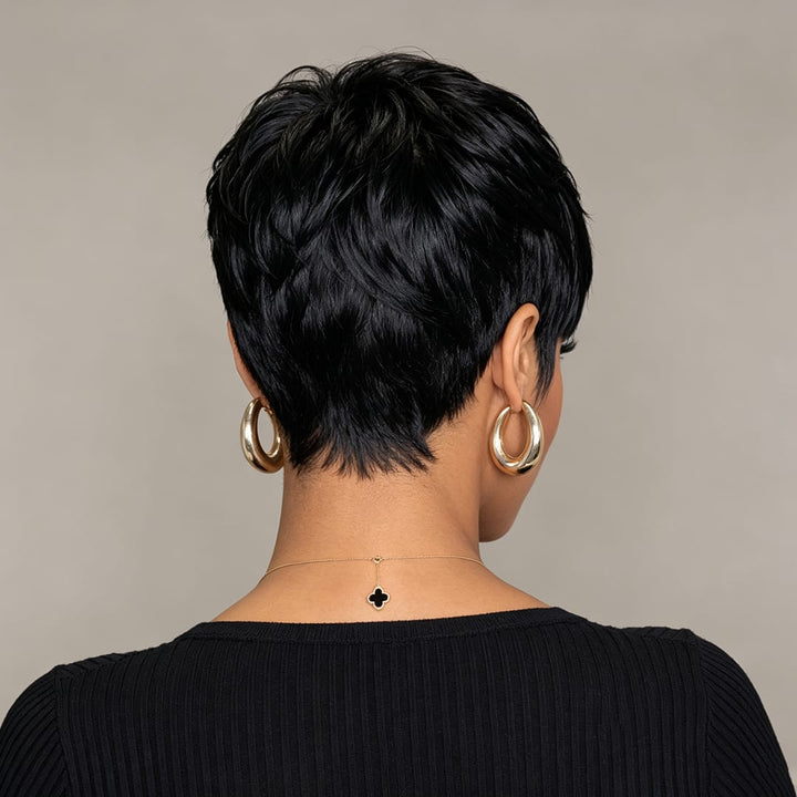 ailuxyhair-fr Perruque Coupe Pixie AILUXY Perruque fabriquée à la machine | Chic Naturel