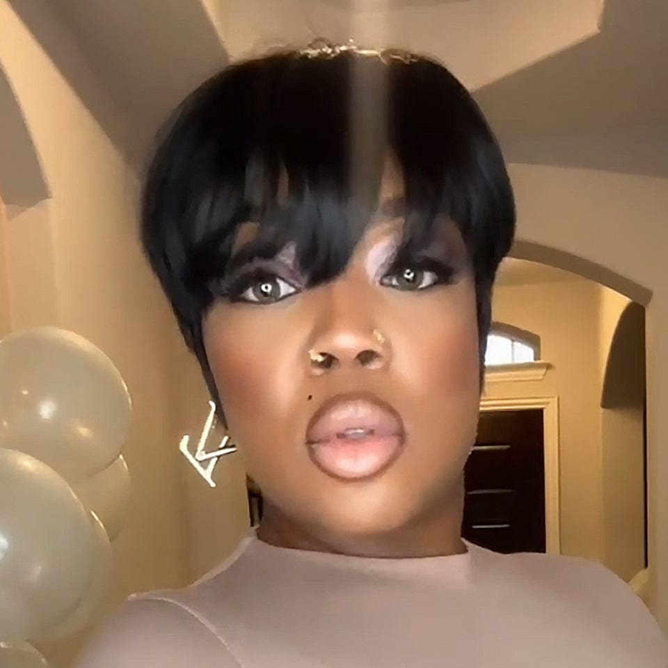 ailuxyhair-fr Perruque Coupe Pixie AILUXY Perruque fabriquée à la machine | Naturelle Courte