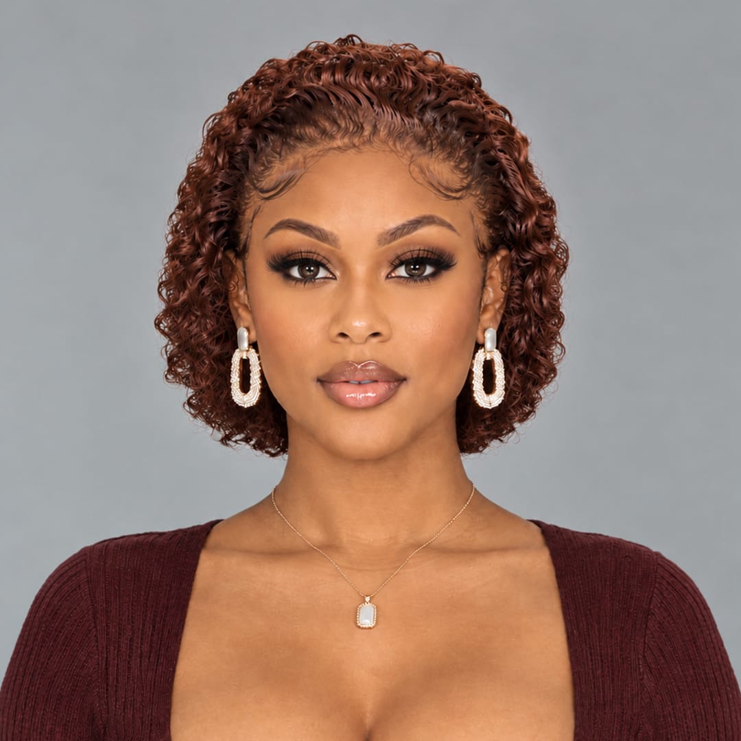 ailuxyhair-fr Perruque Coupe Pixie AILUXY Perruque Pixie Lace 13X1 | Petites Boucles Élégantes 4# - Sans Colle