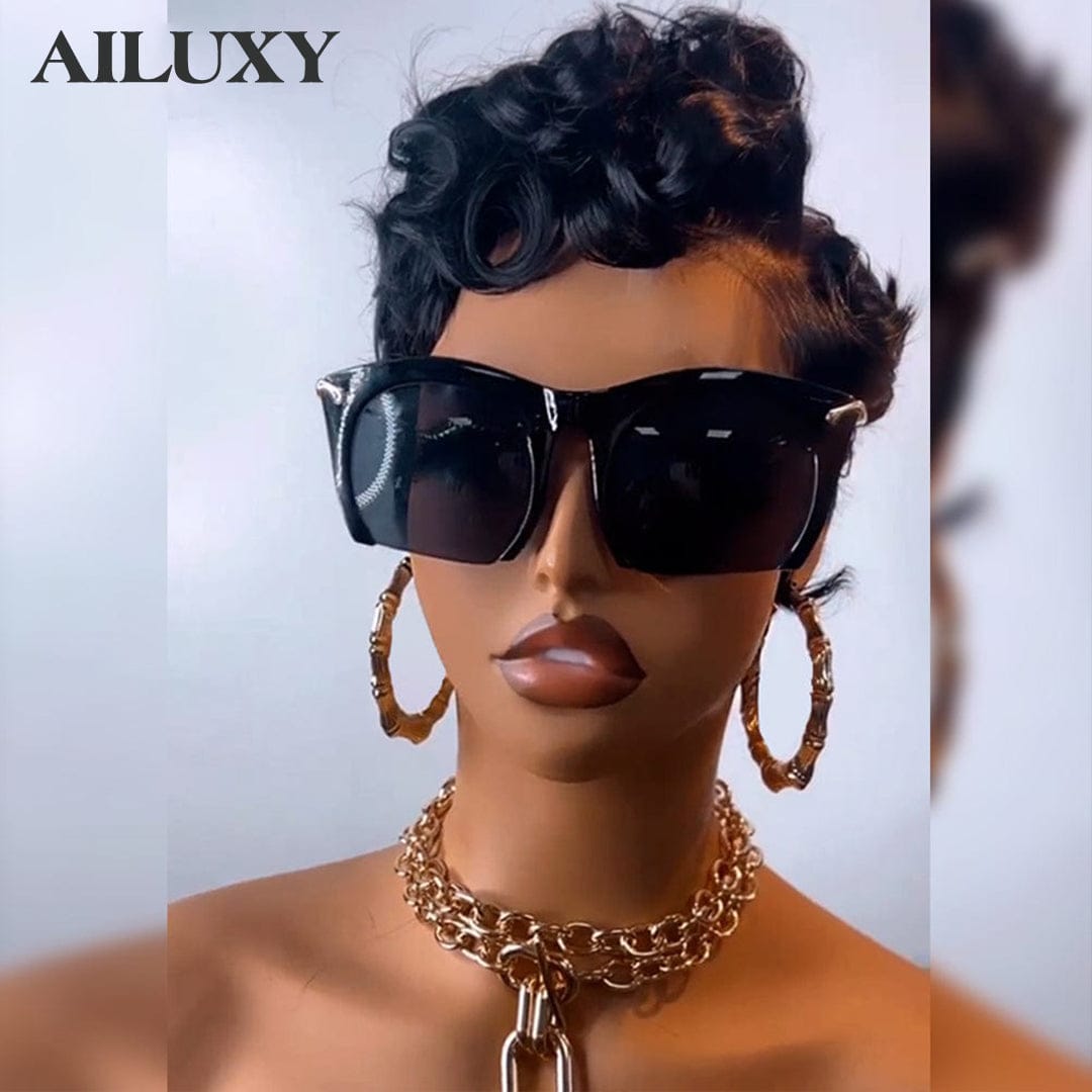 ailuxyhair-fr Perruque Coupe Pixie identique à l'image AILUXY Perruque Pixie en dentelle ondulée en soie
