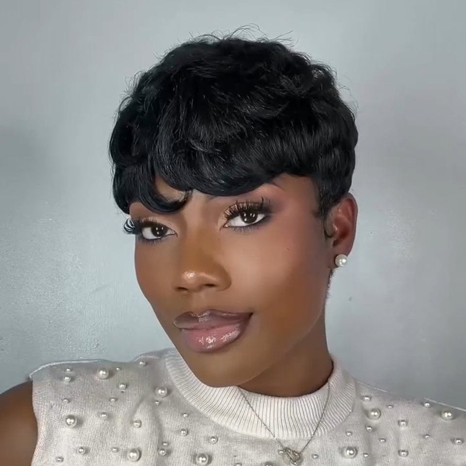 ailuxyhair-fr Perruque Coupe Pixie identique à l'image AILUXY Perruques Sublimes，perruque Finger Wave populaire, identique à l'image
