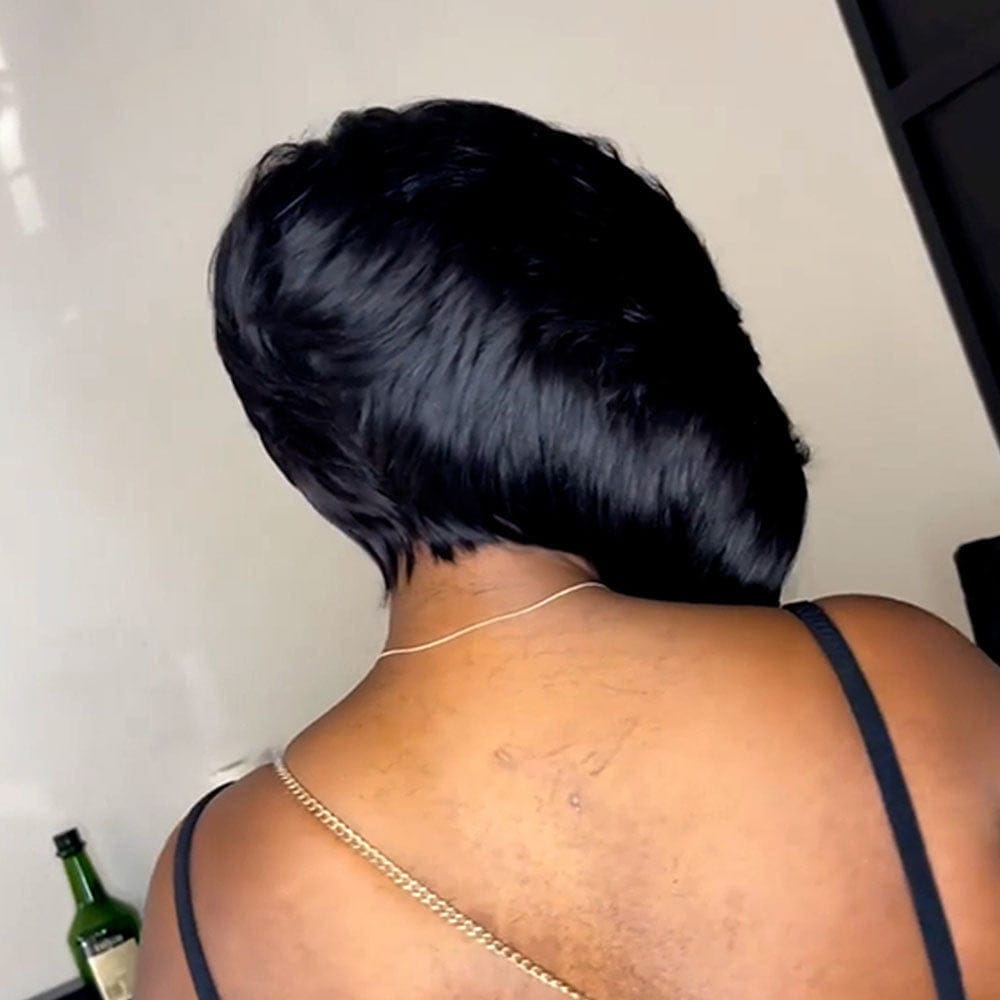 ailuxyhair-fr Perruque Coupe Pixie identique à l'image(lace 13x6 ) AILUXY Perruque courte en dentelle  BoB à raie latérale sexy