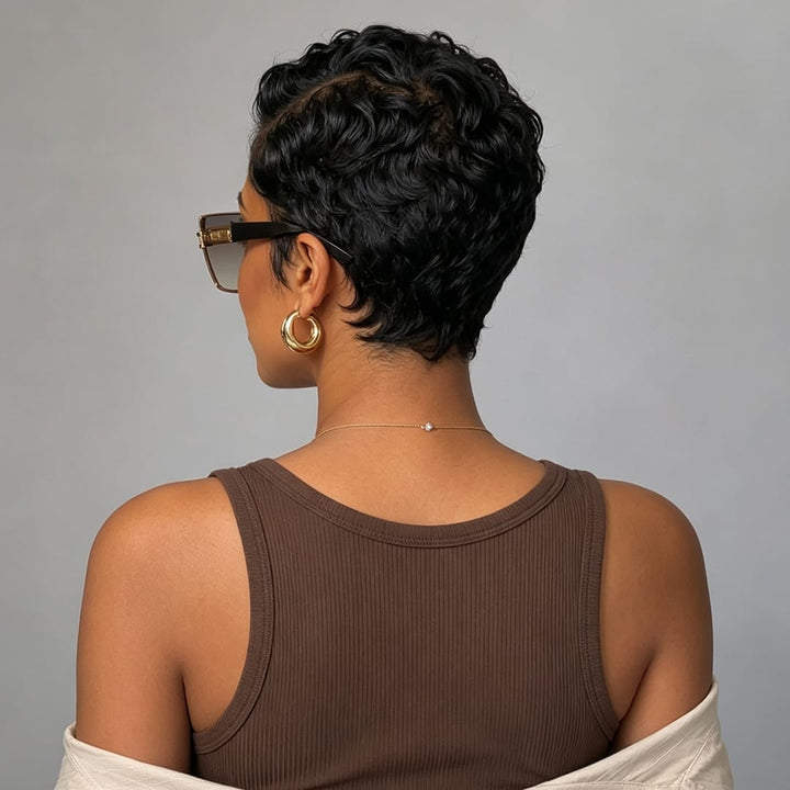 ailuxyhair-fr Perruque Coupe Pixie identique à l'image(Noir) AILUXY Perruque personnalisée avancée 3