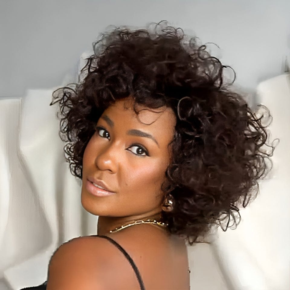 ailuxyhair-fr Perruque Coupe Pixie Identique à la photo （4#） AILUXY Perruque personnalisée avancée Cheveux bouclés, frange, couleur 4