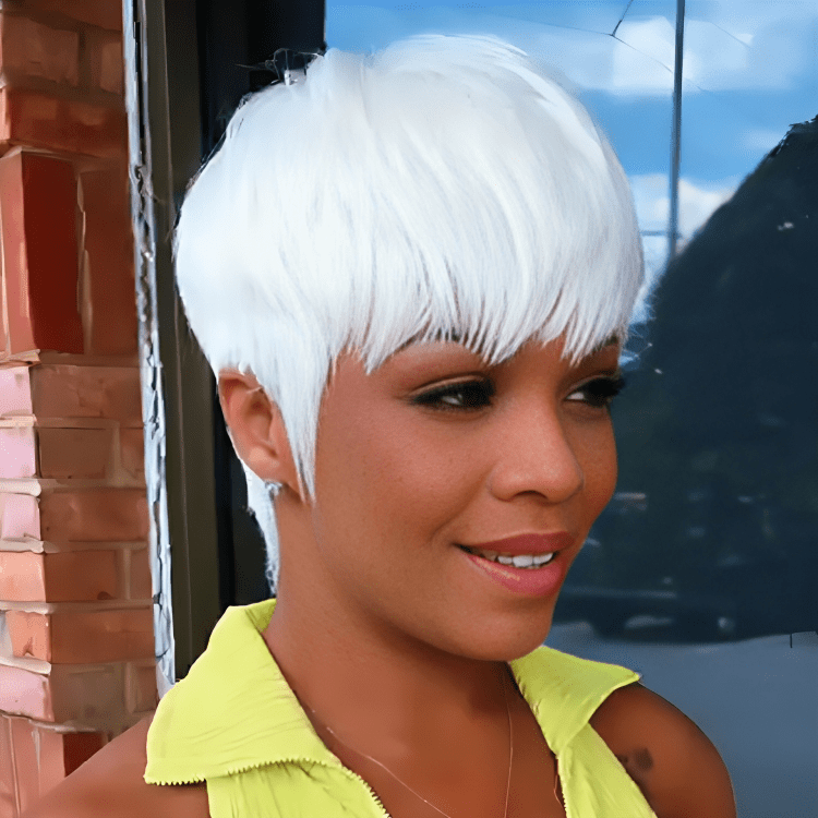 ailuxyhair-fr Perruque Coupe Pixie Identique à la photo AILUXY perruque blanche parfaite, Perruque Mécanique Court Ultra-Blanc,Élégance & Confort à Prix Irrésistible