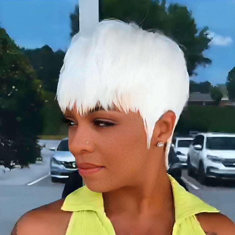 ailuxyhair-fr Perruque Coupe Pixie Identique à la photo AILUXY perruque blanche parfaite, Perruque Mécanique Court Ultra-Blanc,Élégance & Confort à Prix Irrésistible