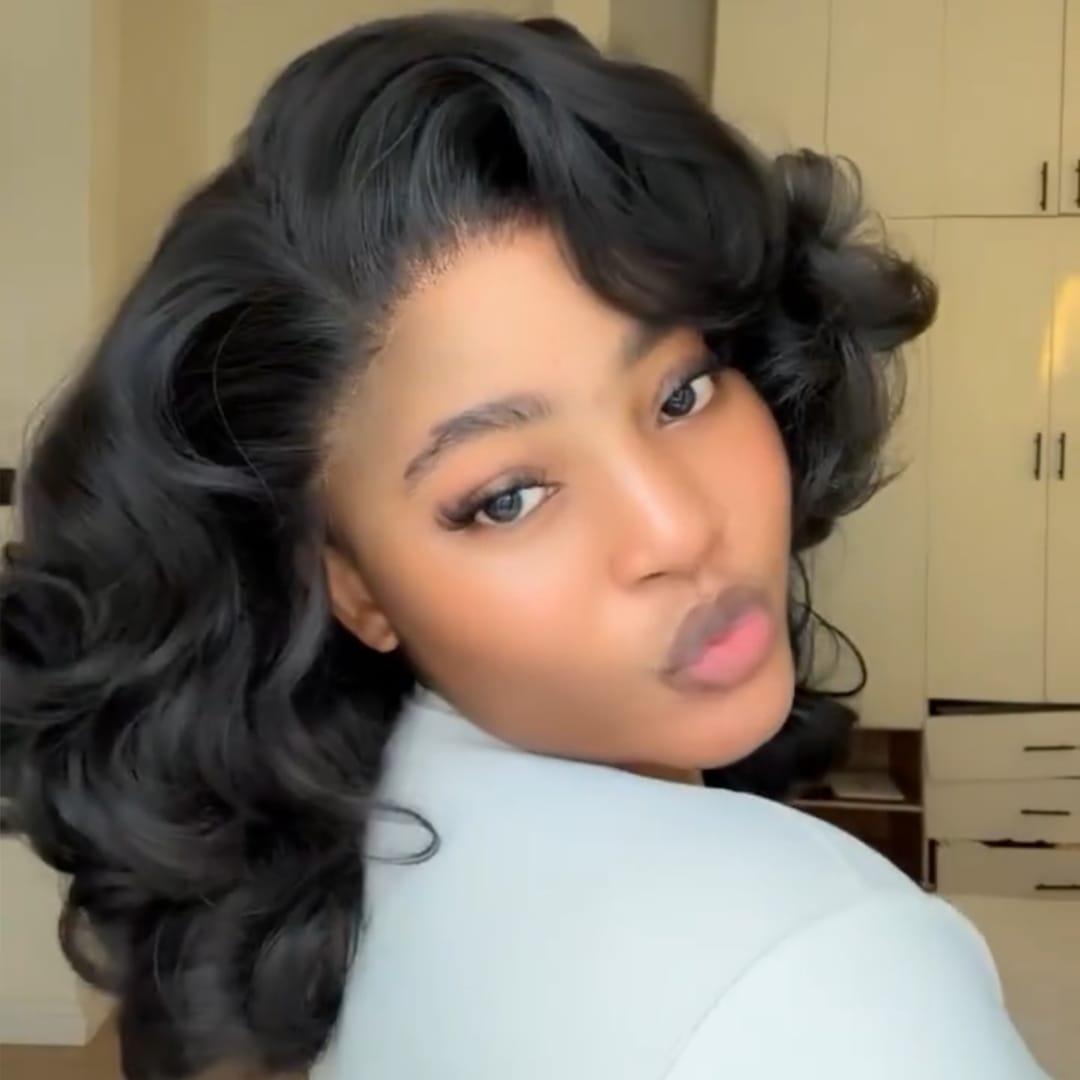 ailuxyhair-fr Perruque Coupe Pixie Identique à la photo AILUXY  Perruque Bob Ondulée Corps Naturel Cheveux Humains Prête à Porter Avec 13x4 Dentelle