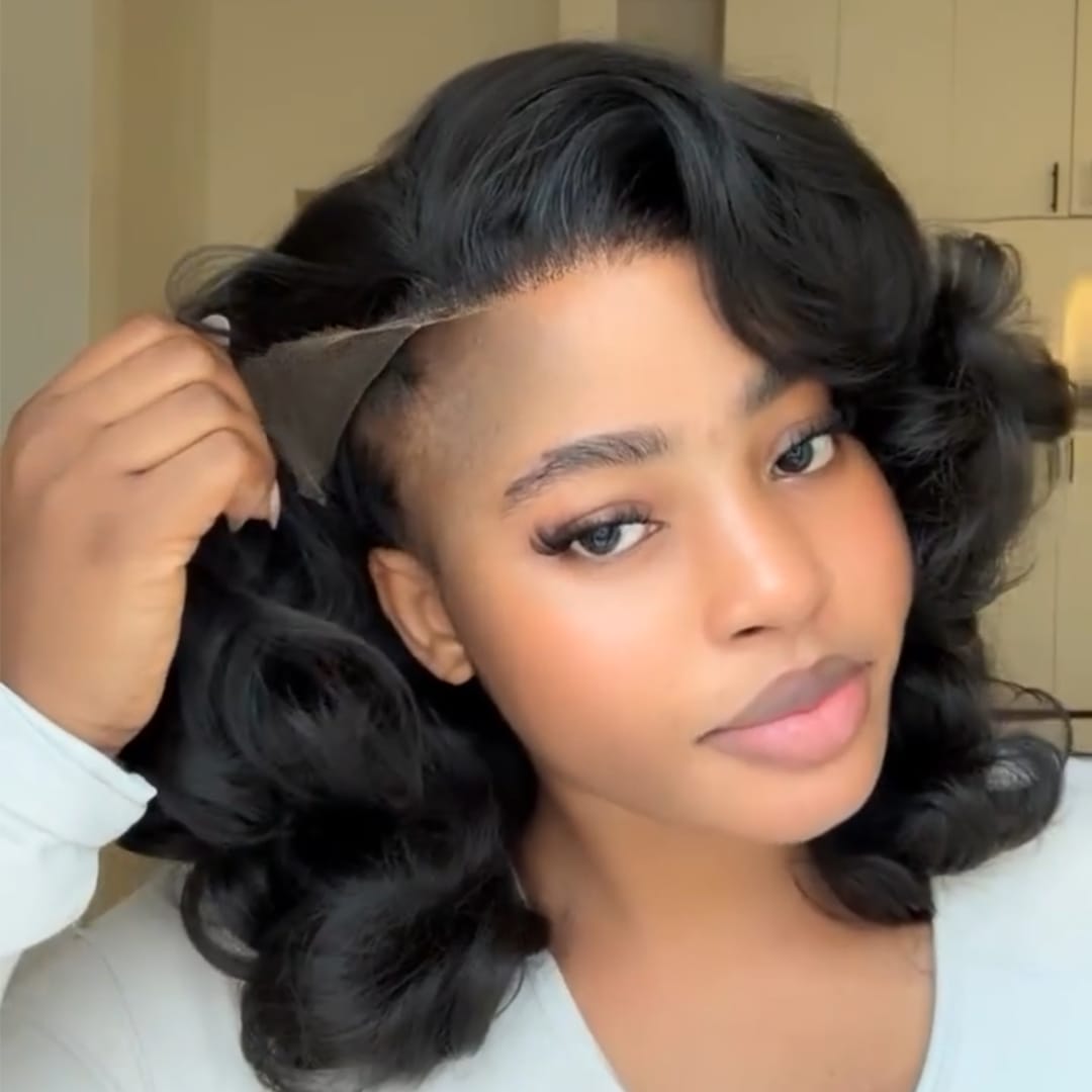 ailuxyhair-fr Perruque Coupe Pixie Identique à la photo AILUXY  Perruque Bob Ondulée Corps Naturel Cheveux Humains Prête à Porter Avec 13x4 Dentelle