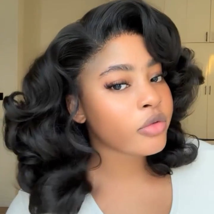 ailuxyhair-fr Perruque Coupe Pixie Identique à la photo AILUXY  Perruque Bob Ondulée Corps Naturel Cheveux Humains Prête à Porter Avec 13x4 Dentelle