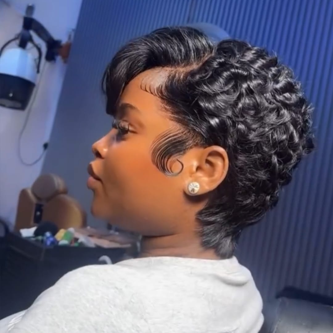 ailuxyhair-fr Perruque Coupe Pixie Identique à la photo AILUXY Perruque Cheveux Humains Courte avec Frange | Coupe Moderne et Stylée