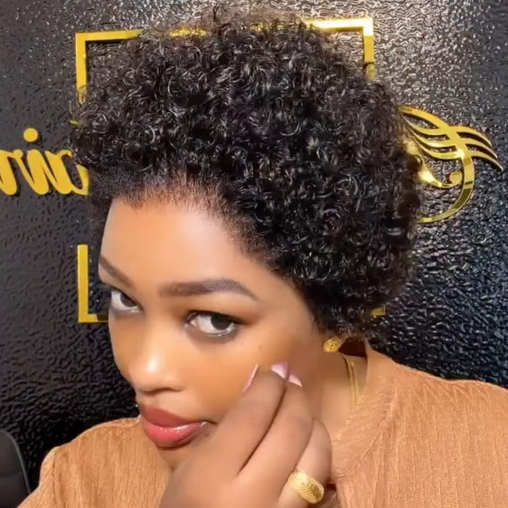 ailuxyhair-fr Perruque Coupe Pixie Identique à la photo AILUXY Perruque Courte Afro à Boucles Micro Denses, Texture Naturelle et Volume Riche