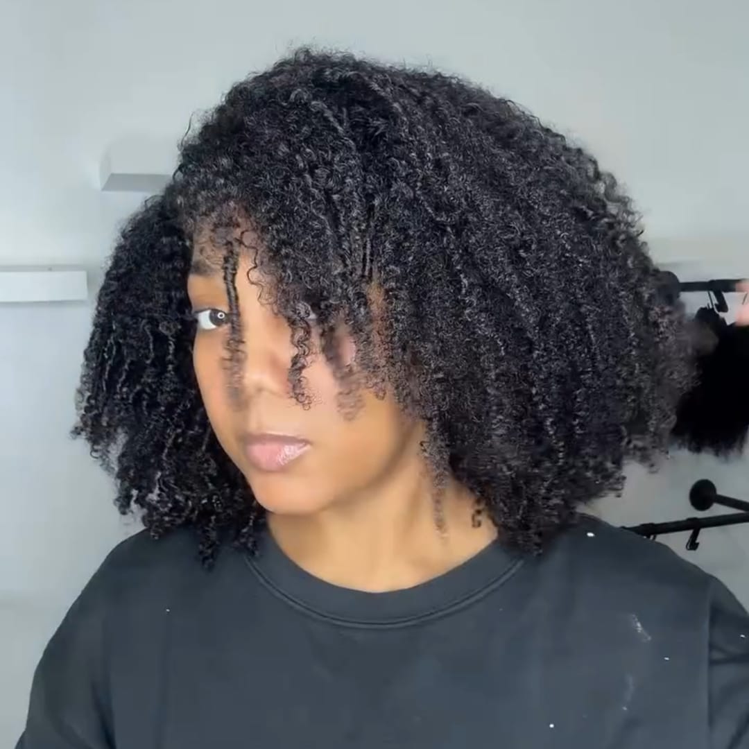 ailuxyhair-fr Perruque Coupe Pixie Identique à la photo AILUXY Perruque Lace Front Crépue Courte - Style Bob Bouclé Noir Naturel, Prête à Porter