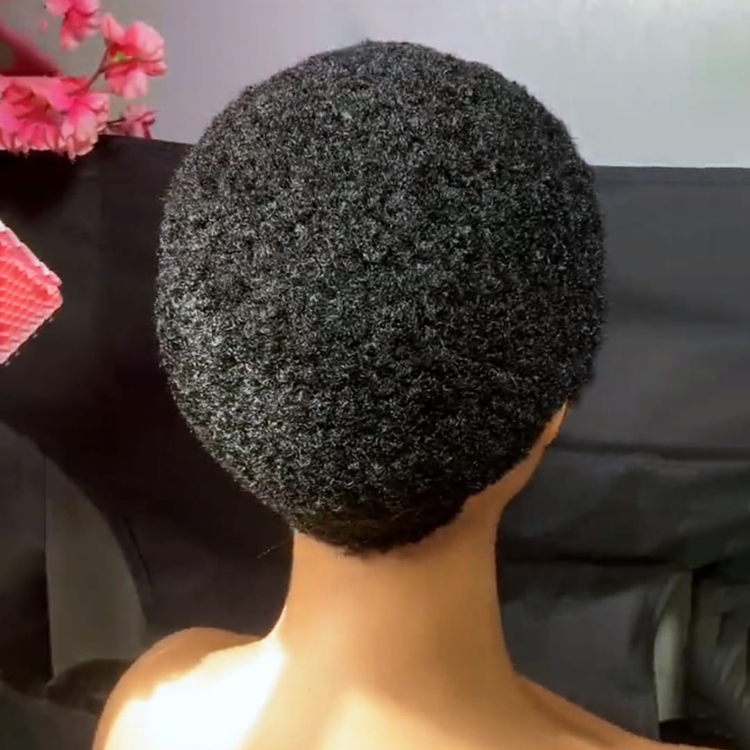 ailuxyhair-fr Perruque Coupe Pixie Identique à la photo AILUXY Perruque PIXIE 13x4 Lace Front Curly Afro Couleur naturelle, cheveux 100% humains