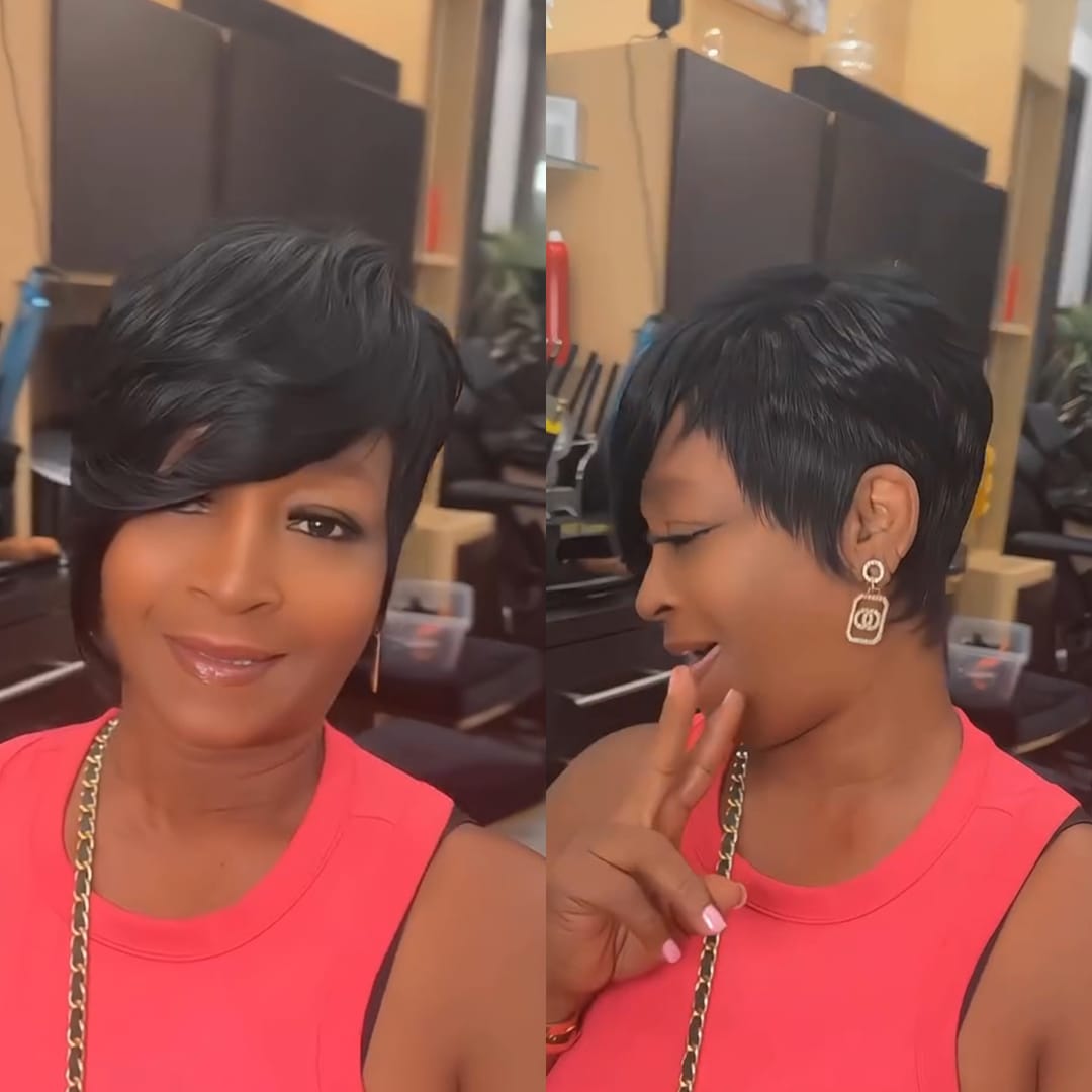 ailuxyhair-fr Perruque Coupe Pixie Identique à la photo AILUXY Perruque Pixie coupe courte avec frange latérale, 100% cheveux humains, rendu ultra-naturel