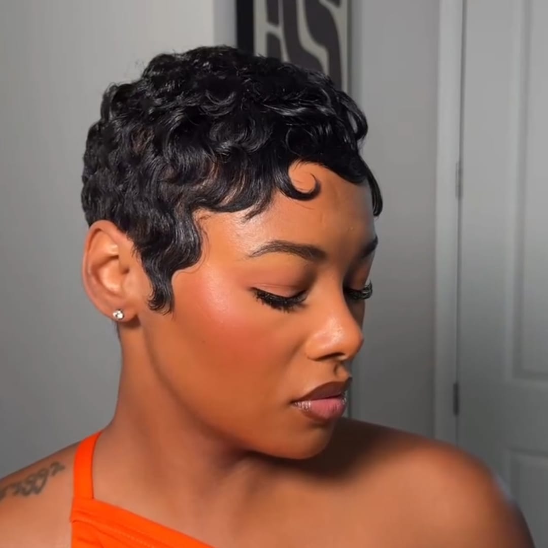 ailuxyhair-fr Perruque Coupe Pixie Identique à la photo AILUXY  Perruque Pixie en Cheveux Humains coiffée  , 13x4Lace Front Invisible, tendance et personnalisable
