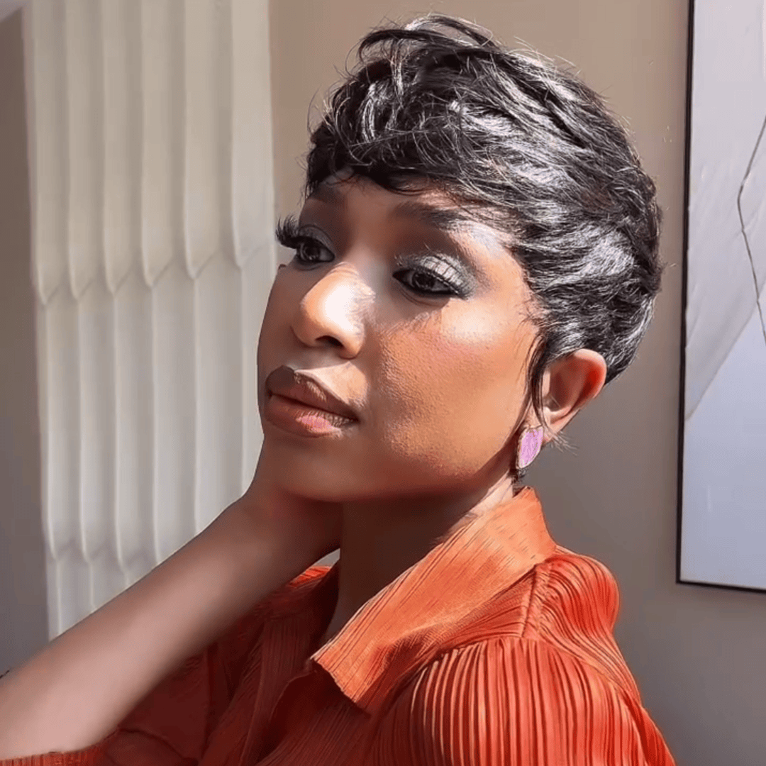 ailuxyhair-fr Perruque Coupe Pixie Identique à la photo AILUXY Perruque Pixie Lisse Perruque courte de lutin 100% Cheveux Humains