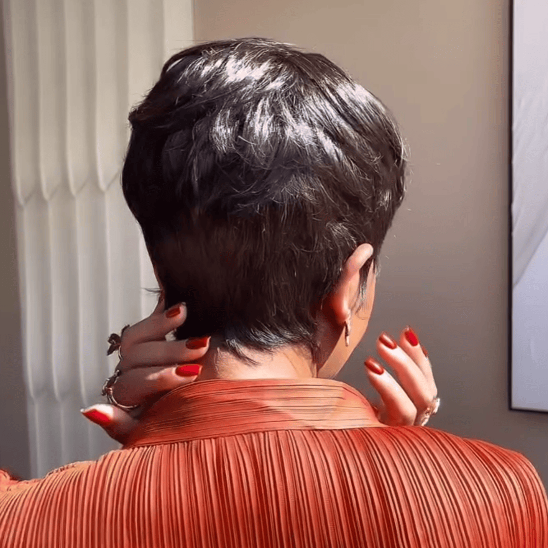 ailuxyhair-fr Perruque Coupe Pixie Identique à la photo AILUXY Perruque Pixie Lisse Perruque courte de lutin 100% Cheveux Humains
