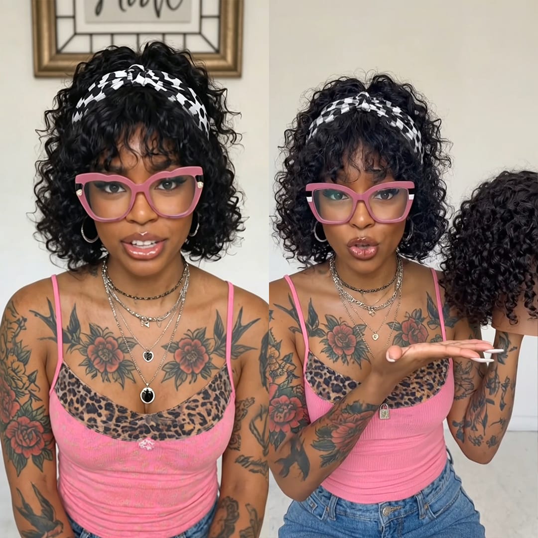 ailuxyhair-fr Perruque Coupe Pixie Identique à la photo AILUXYPerruque Afro Courte à Boucles Denses, Coiffure Décontractée et Stylée, Conception Pratique Simple à Mettre, Idéale pour Sorties et Vie Quotidienne