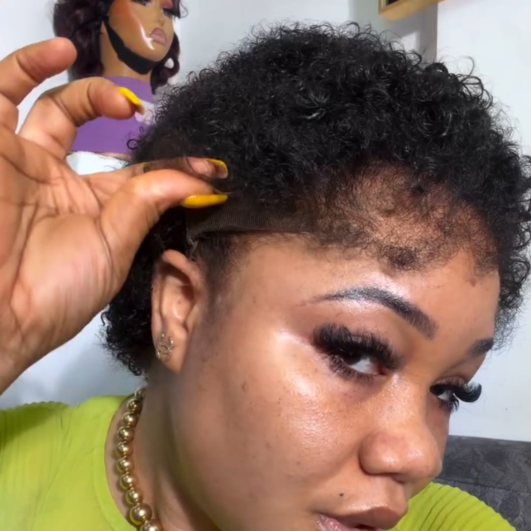 ailuxyhair-fr Perruque Coupe Pixie Identique à la photo HD AILUXY Perruque Afro HD Lace L'explosion bouclée qui cache parfaitement sa ligne