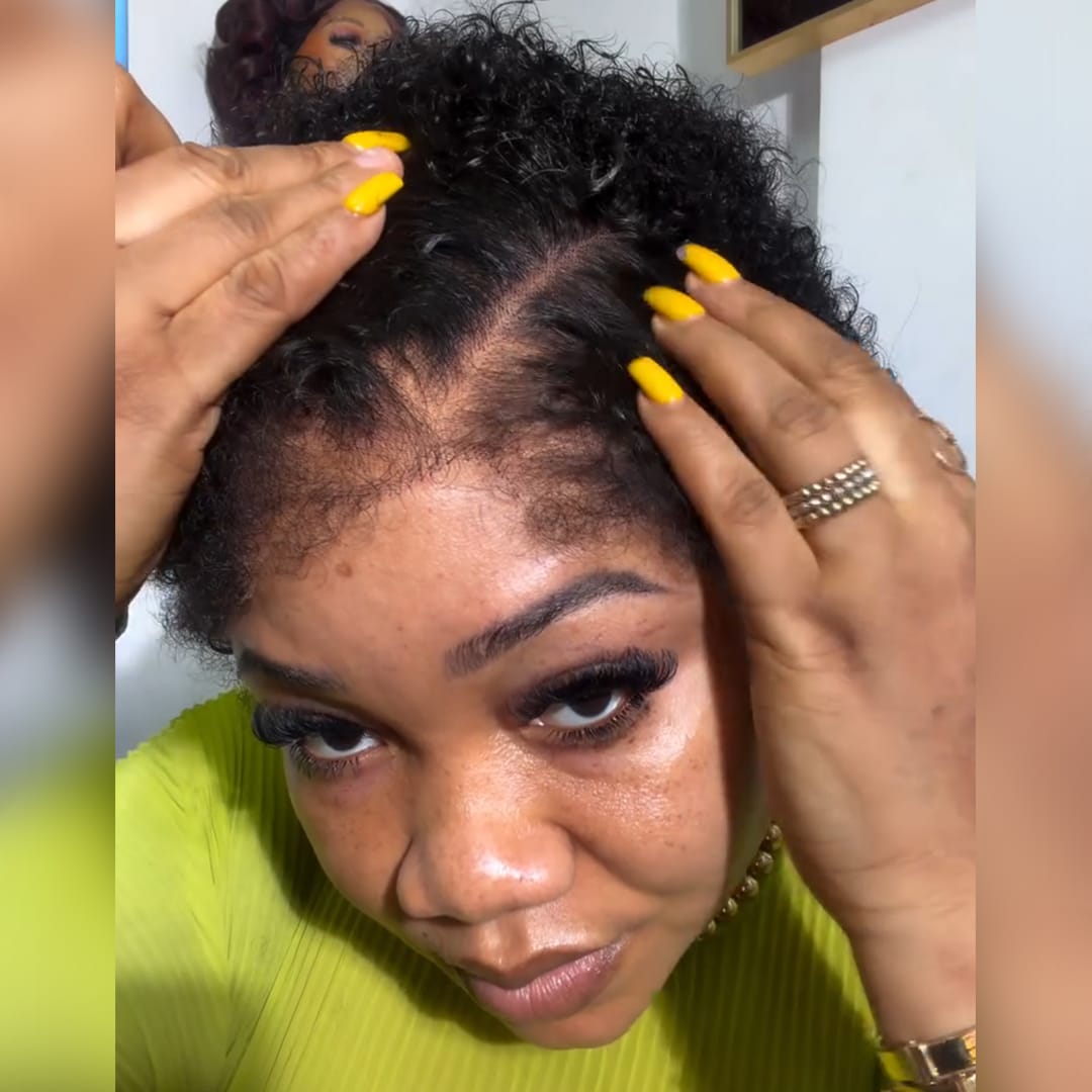 ailuxyhair-fr Perruque Coupe Pixie Identique à la photo HD AILUXY Perruque Afro HD Lace L'explosion bouclée qui cache parfaitement sa ligne