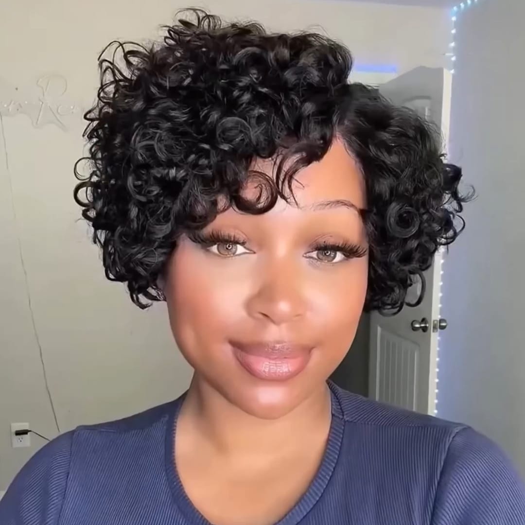 ailuxyhair-fr Perruque Coupe Pixie Identique à la photo HD AILUXY Perruque courte Pixie Cut 13X4 HD Coiffure curly pixie volumineuse