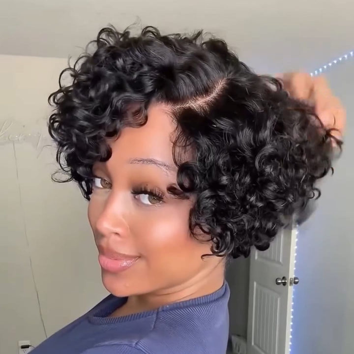 ailuxyhair-fr Perruque Coupe Pixie Identique à la photo HD AILUXY Perruque courte Pixie Cut 13X4 HD Coiffure curly pixie volumineuse