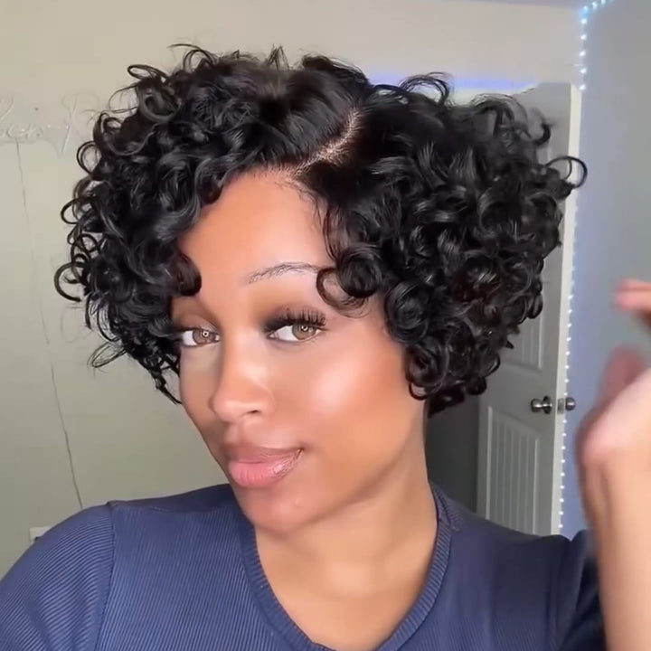 ailuxyhair-fr Perruque Coupe Pixie Identique à la photo HD AILUXY Perruque courte Pixie Cut 13X4 HD Coiffure curly pixie volumineuse