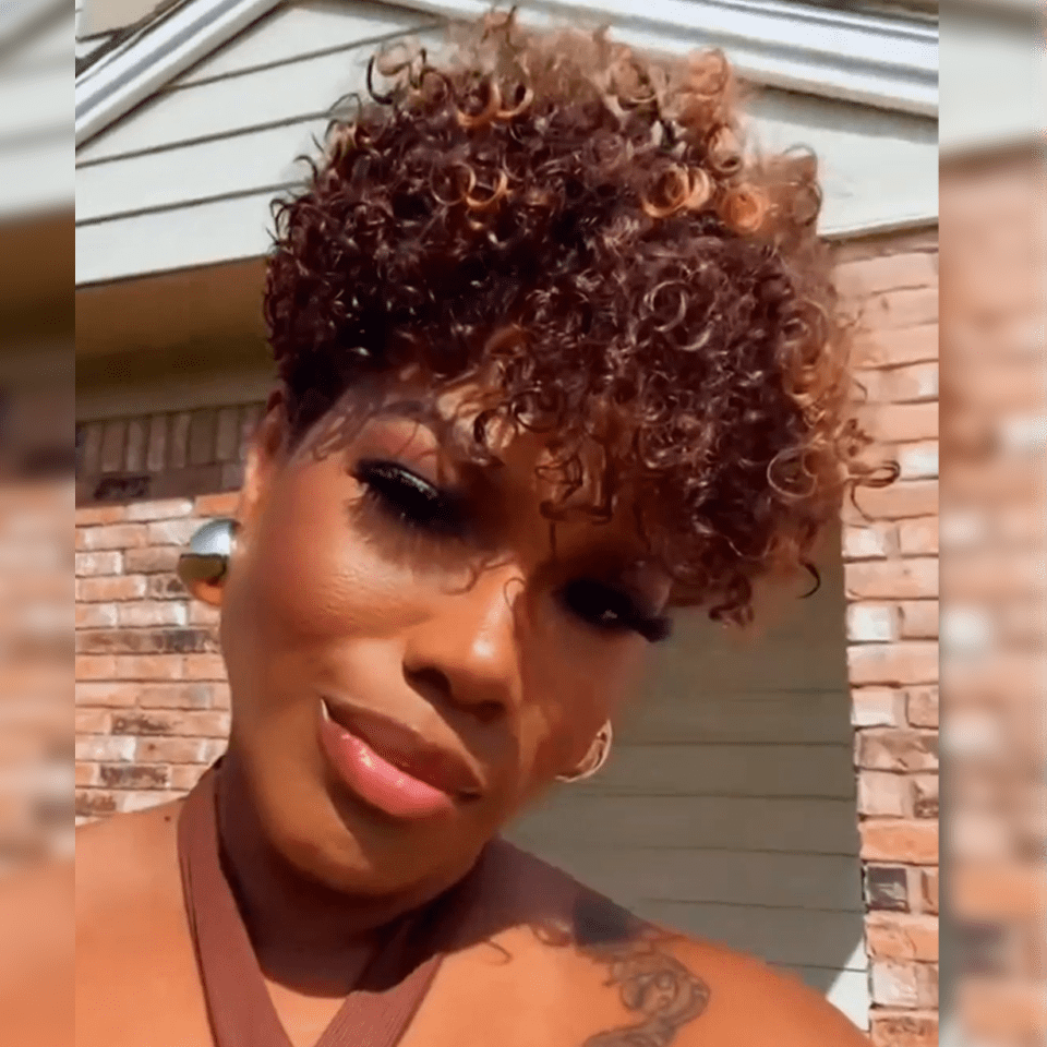 ailuxyhair-fr Perruque Coupe Pixie Identique à la photo(pas une perruque) AILUXY Topper #4mix27 Complément Capillaire Partiel Bouclé (Pas une Perruque)