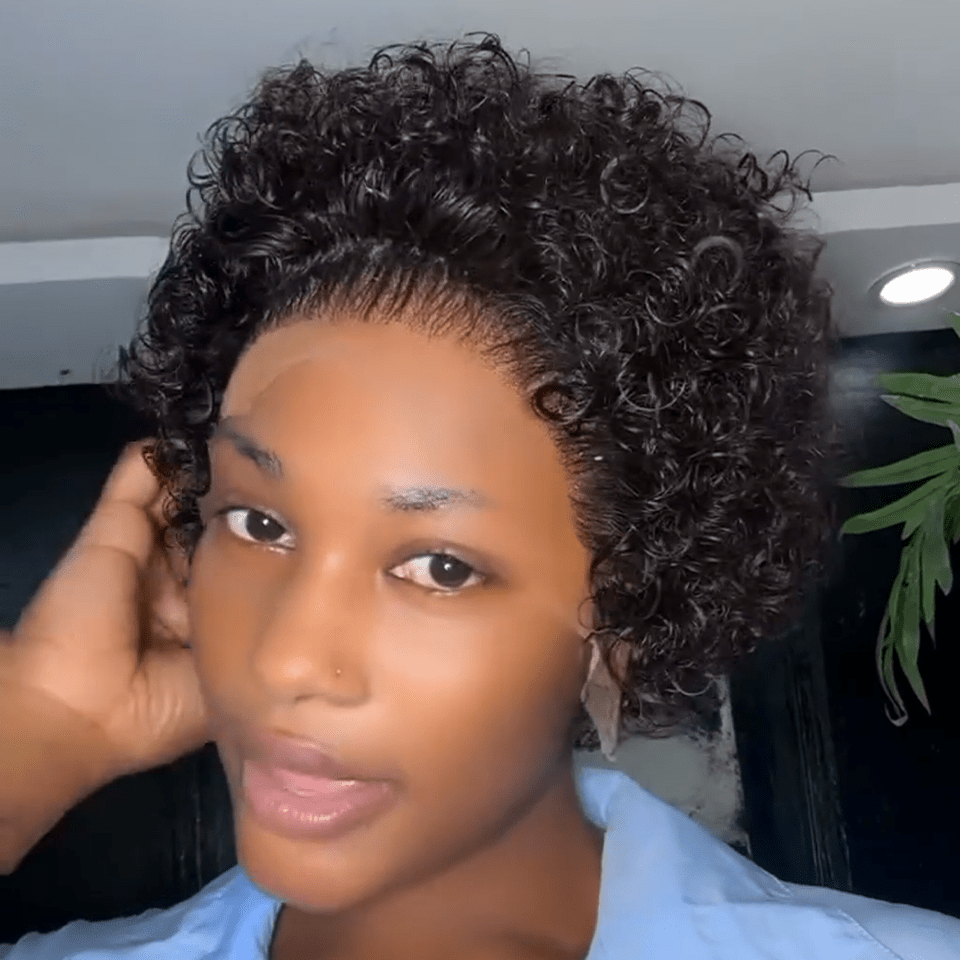ailuxyhair-fr Perruque Coupe Pixie Perruque dentelle 13x1 AILUXY Perruque Pixie bouclée et stylée | Jolie Coupe