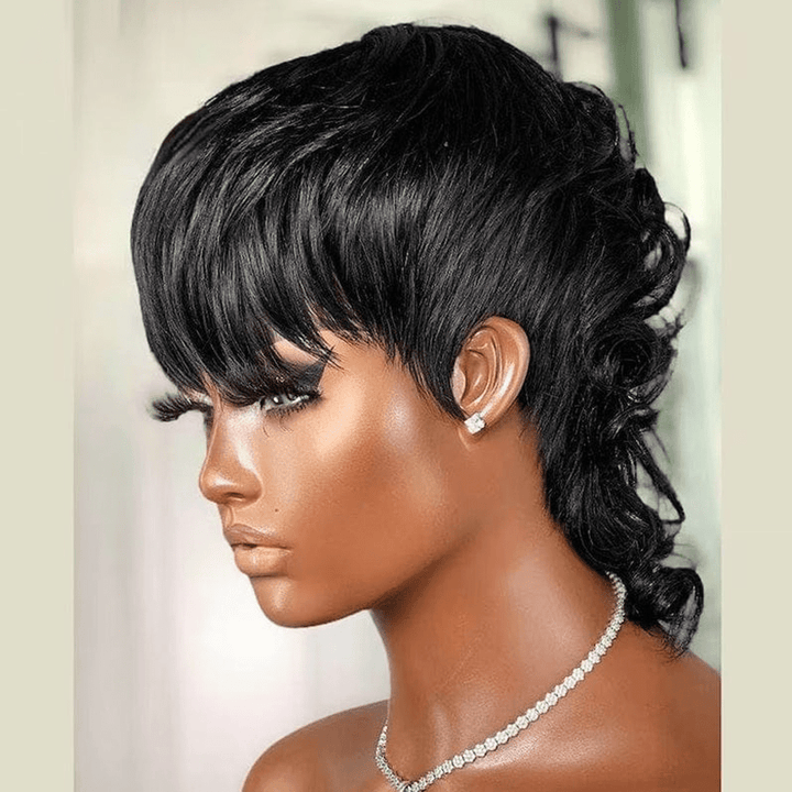 ailuxyhair-fr Perruque Mullet AILUXY Perruque Mullet Élégante et Tendance avec Frange