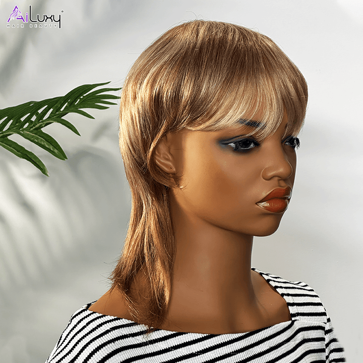 ailuxyhair-fr Perruque Mullet AILUXY Perruque Mullet Glueless Élégante Blond et Brun