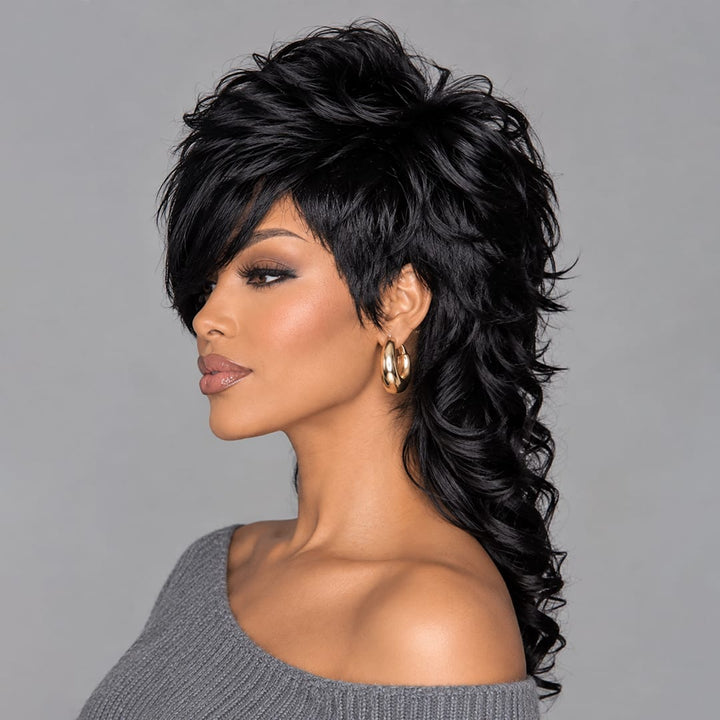 ailuxyhair-fr Perruque Mullet AILUXY Perruque Mullet Sans Colle Facile à Porter avec Raie sur le Côté