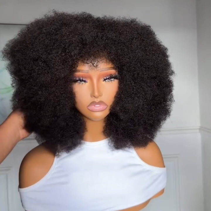ailuxyhair-fr Sans Colle AILUXY Perruque Afro Kinky Curly Noire | Volume Extra Large, Look Naturel